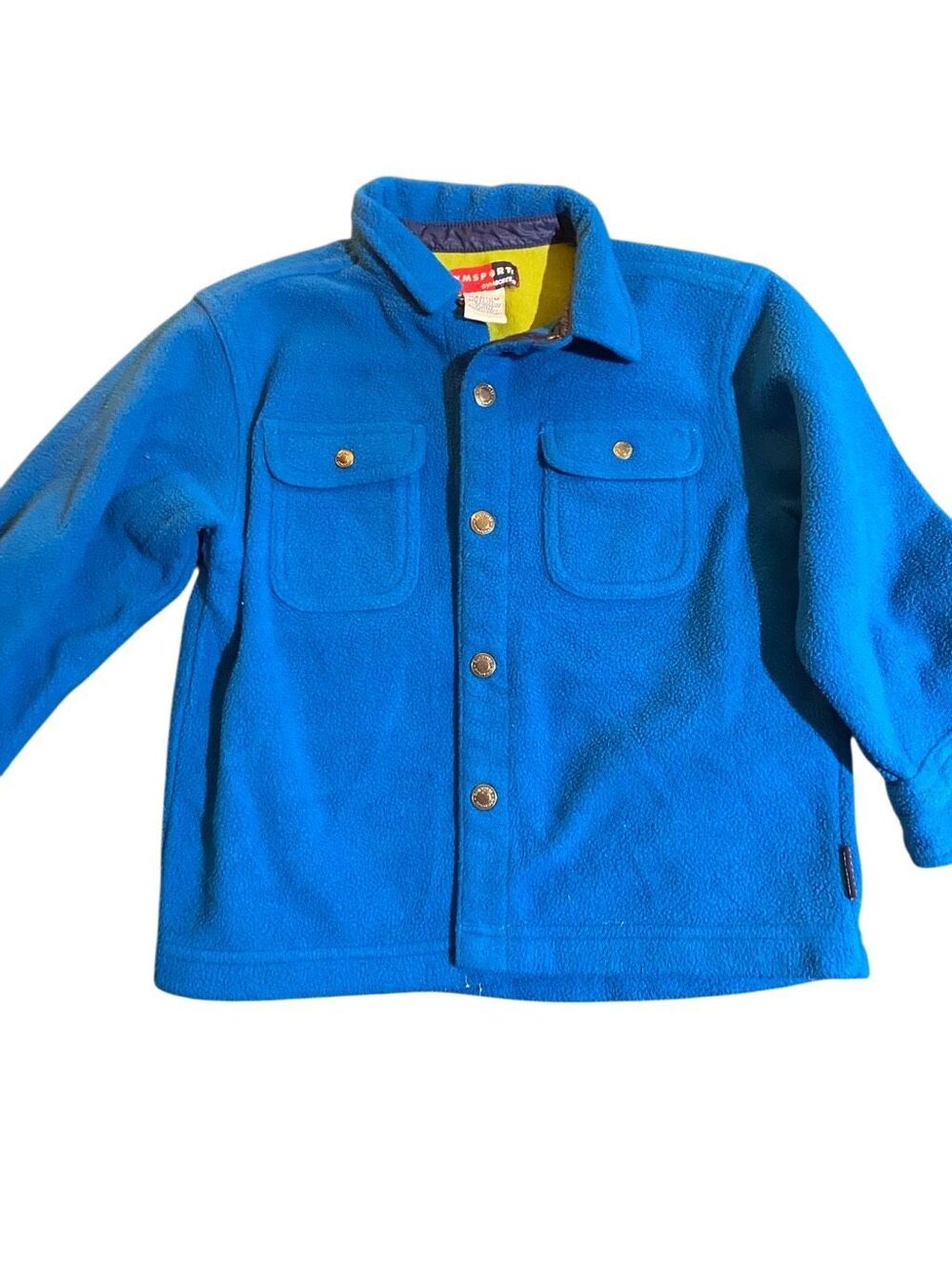 Vtg Gymsport Gymboree blue flannel snap front Shacket M